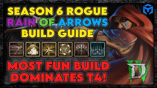 NEW!!! TOP Rogue RAIN OF ARROWS build guide for Diablo 4 Season 6 Vessel of Hatred. Most fun ever!