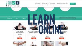 Online spinal manipulation training