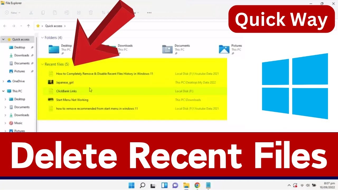 How To Remove Recent Files History Windows 11 Laptop | How To Clear ...