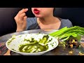 thaifood asmr แกงไข่ผำ พืชน้ำจิ๋ว กรีนคาเวียร์ แหนมย่าง คู่ข้าวเหนียว wolffia globosa mukbang show