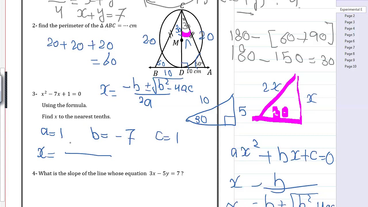 Maths Revision Youtube