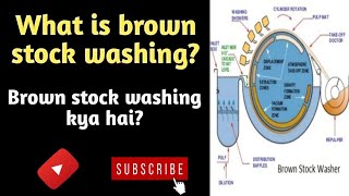 What is brown stock washing process of pulp?/Brown stock washing cost optimization