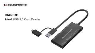 Conceptronic BIAN03B 7-in-1 USB 3.0 Card Reader