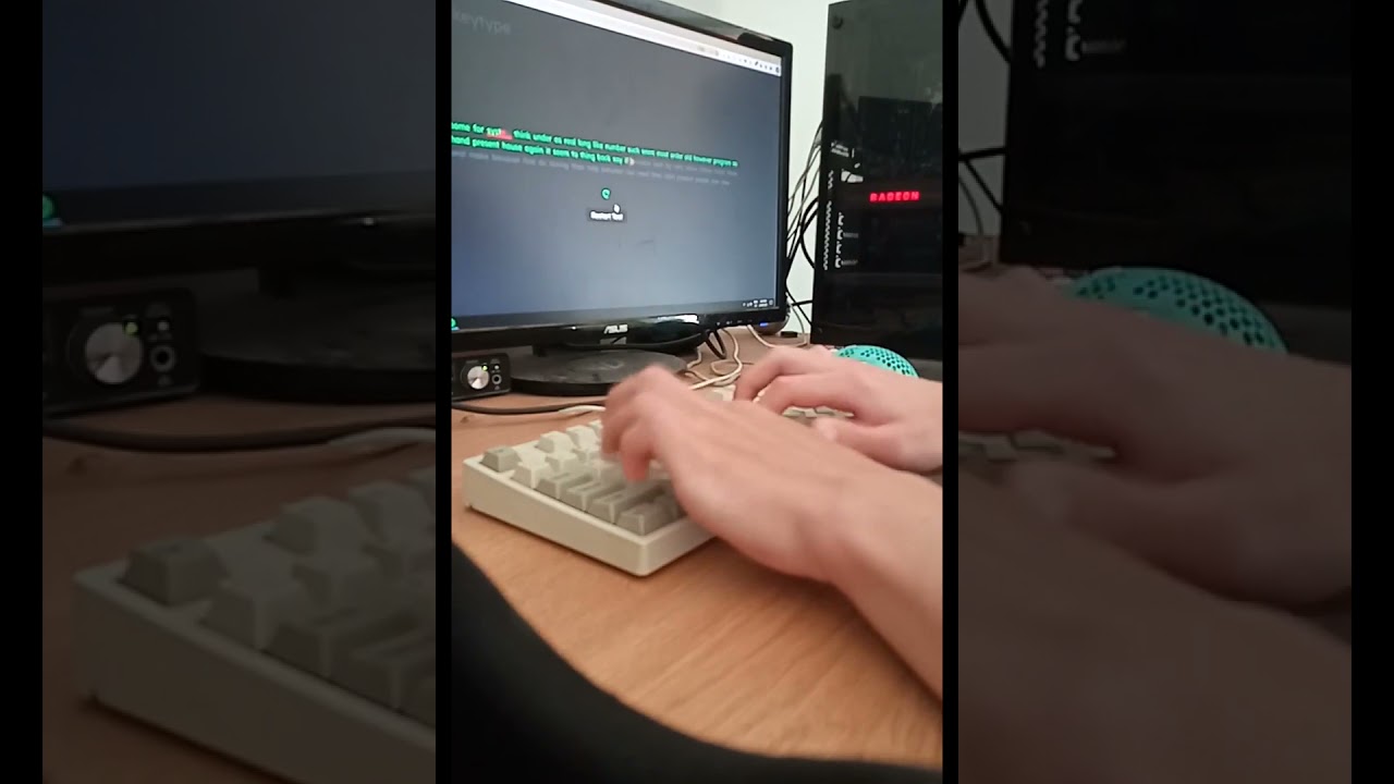 245 Wpm Monkey Type Handcam Youtube