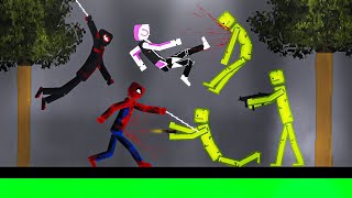 Spider-Man and Miles Morales and Spider-Gwen vs Melon Playground in People Playground