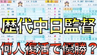 中日ドラゴンズ歴代監督を全盛期で復活させたら何人いれば優勝できるのか【eBASEBALLパワフルプロ野球2020】