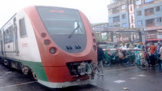 Narayanganj Demu Train Through Passing Jurain Rail Gate