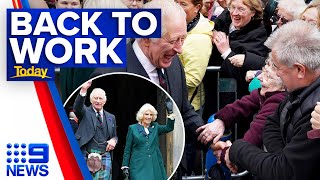 King Charles III in first engagement since Queen's death | 9 News Australia