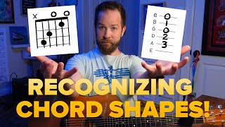 Recognizing Chord Shapes — Charts vs. Tabs?   (with FREE cheat sheet)