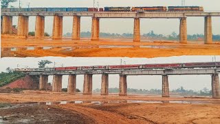 Dangerous road train river crossing | Kumbha Express train over the river#video #railway