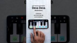 Deva Deva Piano Tutorial | Brahmãstra | Step By Step #shorts