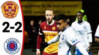 Motherwell vs Rangers (2-2) Hamza Igamane Goal, All Goals and Extended Highlights