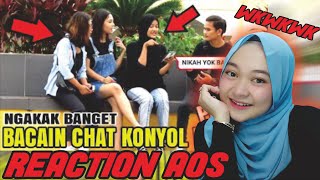 REACTION PRANK CHAT KONYOL YANG BACA AUTO KEBINGUNGAN WKWKWK || AGUS OFFICIAL STUDIO || MAYA NADIA