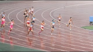 女子4×100ｍリレー準決勝①組-全中陸上2019-