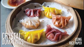 How to make Crystal Dumplings with Rice Paper! 🥟 (vegan, gluten-free)