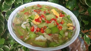 ឆាននោងសាច់ជ្រូកបីជាន់ / How to fried Luffa