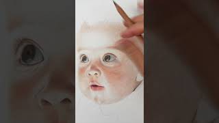 Coloring a Baby Portrait with Colored Pencils