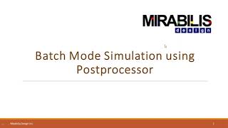 Batch Mode Simulation Quick Start