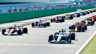 F1 2022 Cars vs F1 1991 Cars at Monza GP (4K 60 FPS)