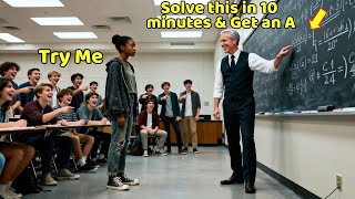 Professor Mocked "Solve This and Get an A" — Went Silent When She Solved It in 10 Minutes flat now!