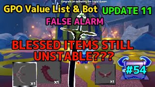 NEW GPO VALUE LIST UPDATE 11 #54 BLESSED CUPID ITEMS ARE STILL  UNSTABLE???