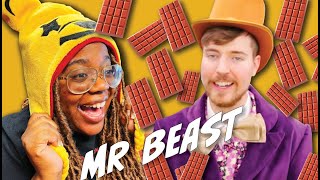 I Built Willy Wonka's Chocolate Factory! MrBeast AyChristene Reacts