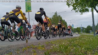 Suvi-ilta Forssa , polkupyörät , noin 0,7 km lähdöstä. kello 10.00 lähtö