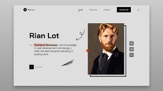 Responsive Personal Portfolio Website Using HTML CSS \u0026 JavaScript