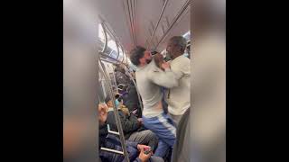 NYC Train Fight! Homeless Veteran And Passenger