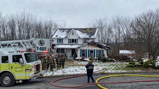 Washingtonville FD, 2nd Alarm Residential Fire *Onscene Footage*.