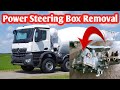 Power Steering Box Removal Mercedes Actros Concrete Mixer !