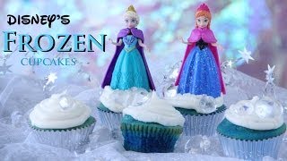 Disney's FROZEN Cupcakes (Super Easy!) | Anna & Elsa | Vanilla Cupcake w/ Buttercream Frosting!