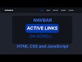 How to Create an Active Nav Link on Scroll using HTML CSS and Javascript | Active Menu Class