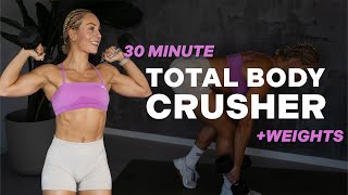 30 MIN TOTAL BODY CRUSHER | PYRAMIDE | FULL BODY | + Weights | Strength + Conditioning