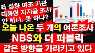 오늘 나온 두 개의 여론조사, NBS와 더 퍼블릭. 같은 방향을 가리키고 있다. 좌 성향 여조 기관, 대통령 지지율 조사. 안 하나, 못 하나? [레지스탕스TV, 정광용TV]