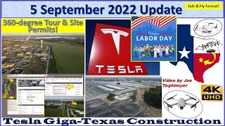 Tesla Gigafactory Texas 5 September 2022 Cyber Truck & Model Y Factory Construction Update (07:35AM)