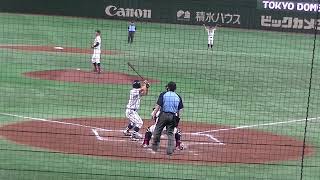 国際武道大２アウトから利根川 真吾（3年・都立総合工科洋）センター返しヒット【大学野球選手権 国際武道大 対 広島経済大2023年6月5日】