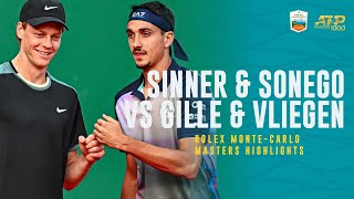 Sinner & Sonego vs Gille & Vliegen | Rolex Monte Carlo Masters 2024 Highlights