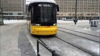 M6 Einfahrt U Bhf Alexanderplatz Flexity F8Z 9003 Tram Straßenbahn BVG 1080p [Full HD]