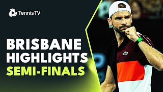 Rune Faces Safiullin; Dimitrov Against Thompson | Brisbane 2024 Semi-Final Highlights