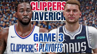 MAVERICKS vs CLIPPERS GAME 3 - 2024 NBA PLAYOFFS - NBA 2K24 (PS5) [4K UHD]