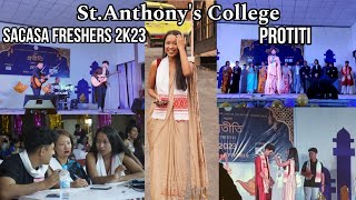 SACASA || PROTITI|| FRESHERS 2K23 || ST.ANTHONY'S COLLEGE 📍#video #fun #college #like #explore