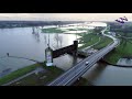 Hoogwater op de Maas, tussen Grave en Heusden