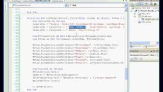 Visual Basic visual studio 2008 Parameterized Command