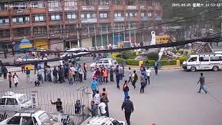 CCTV footage of Tripureshwor Chowk during  Nepal Earthquake on 25 April 2015