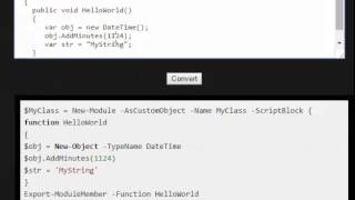Converting CSharp to PowerShell