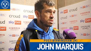 POST-BIRMINGHAM | Goalscorer John Marquis on today's win!