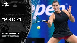 Aryna Sabalenka Top 10 Points | 2024 US Open