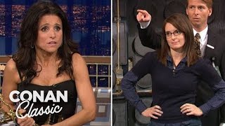 Julia Louis-Dreyfus Steals Tina Fey’s Emmy | Late Night with Conan O’Brien