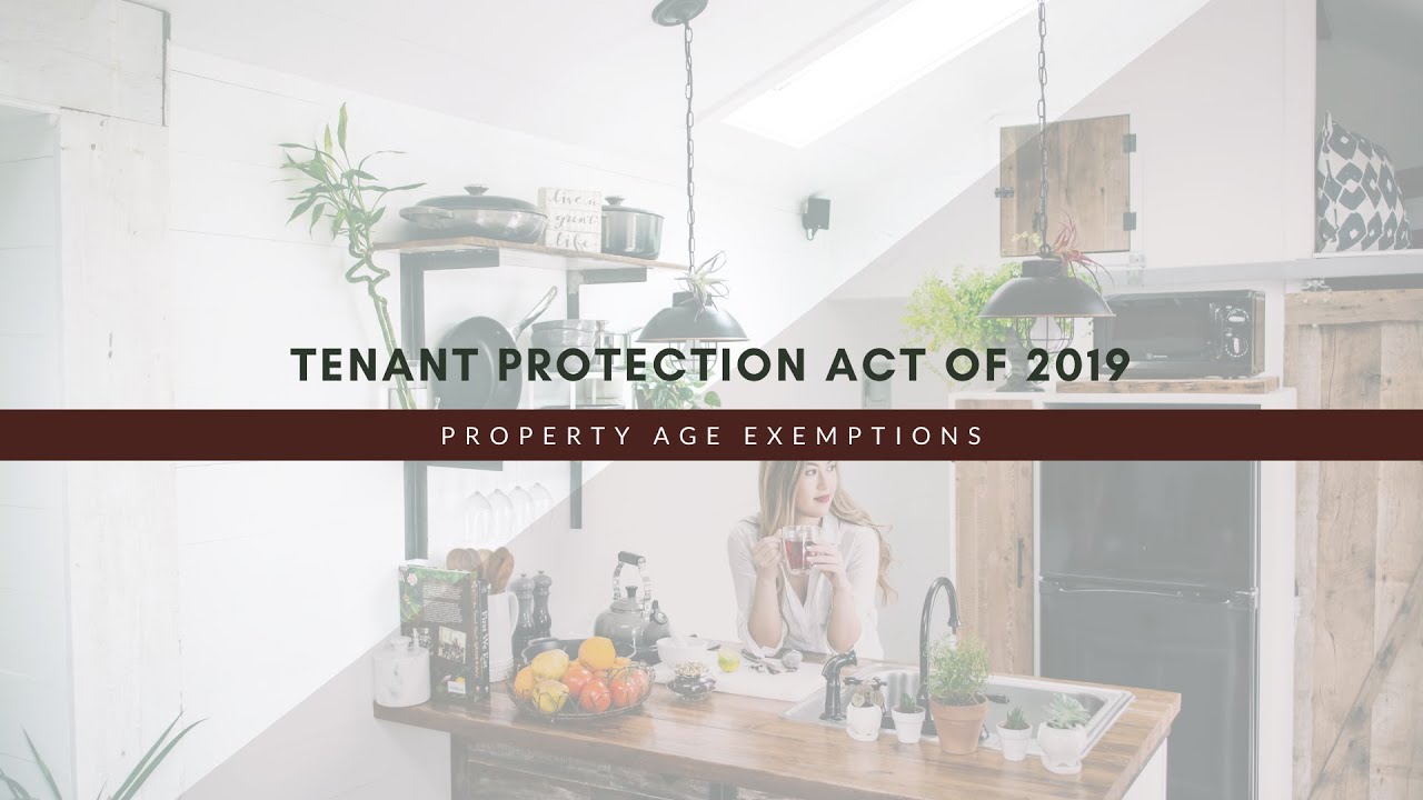 Tenant Protection Act Of 2019: Property Age Exemptions - YouTube